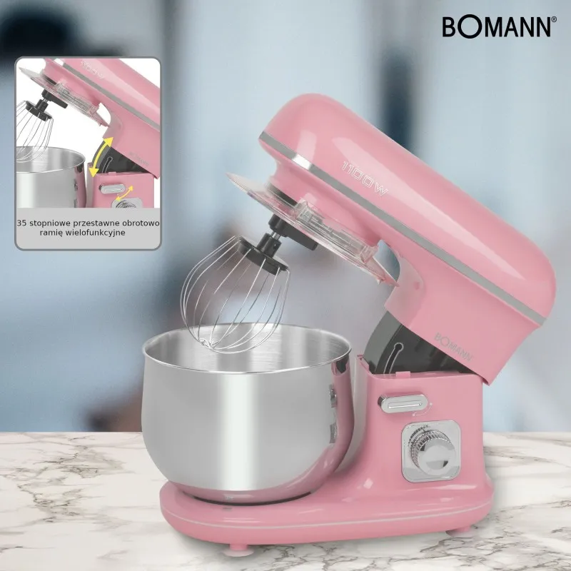 Планетарний міксер Bomann KM 6030 CB Pink: універсальне рішення для будь-якої кухні